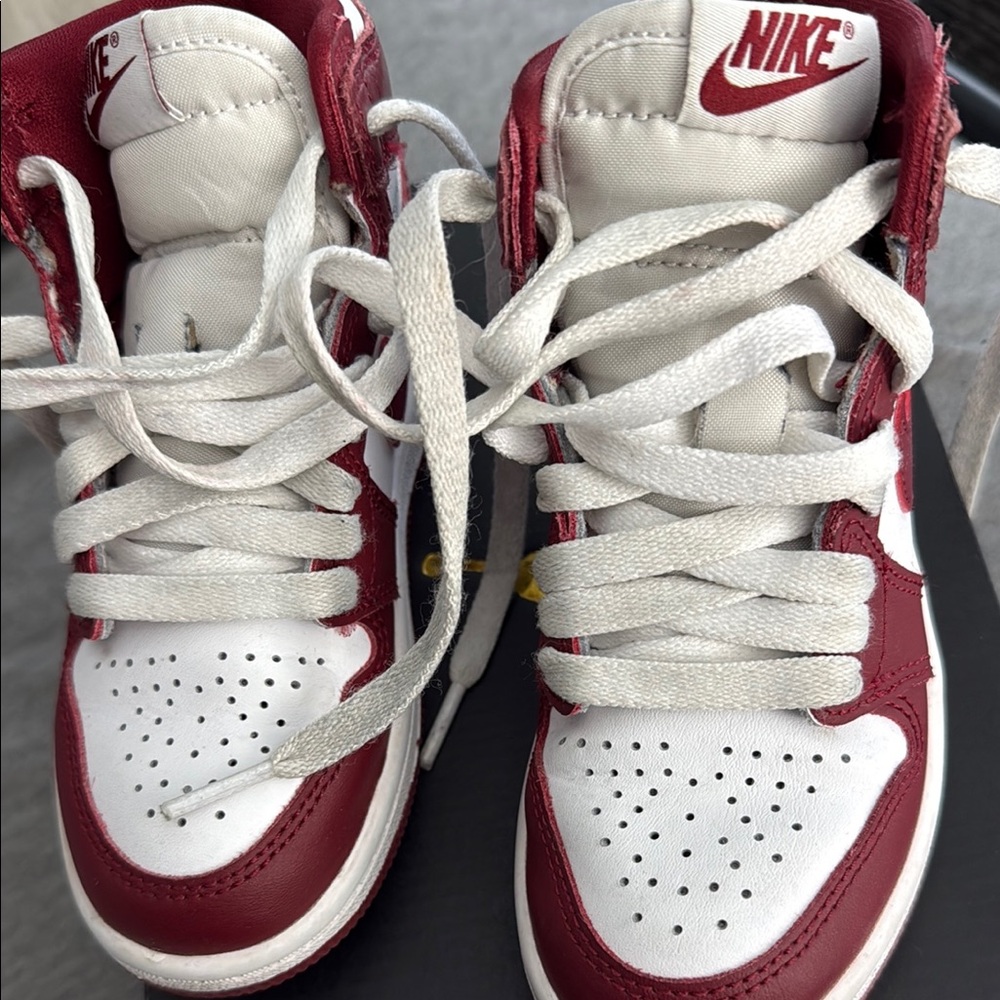 Nike Kids Red and White Sneakers